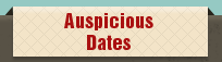 Auspicious Dates
